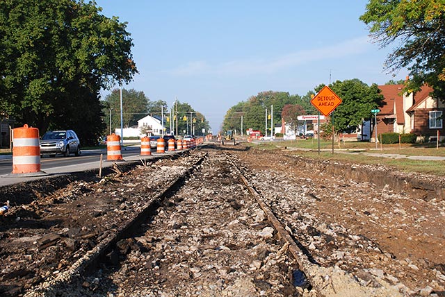 Photo: Rail tracks along the National Road
