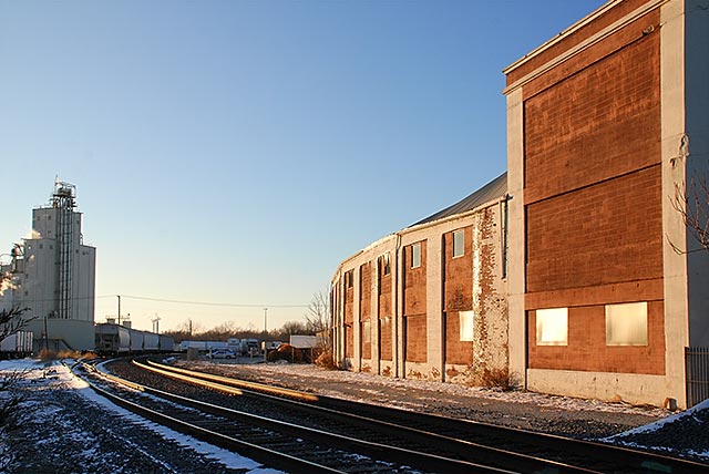 Rail line in the historic Depot District of Richmond, Indiana.